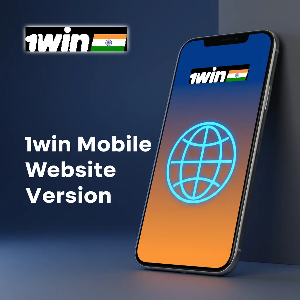 1win mobile website on smartphone mirrors app for betting, slots, live casino, payments; no install required.