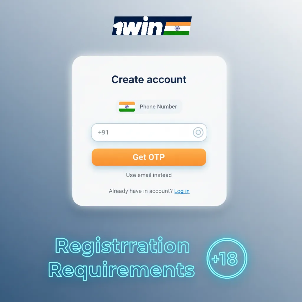 1win registration requirements: 18+ in India, one account, real details, KYC: PAN, ID, address proof, legal where permitted.