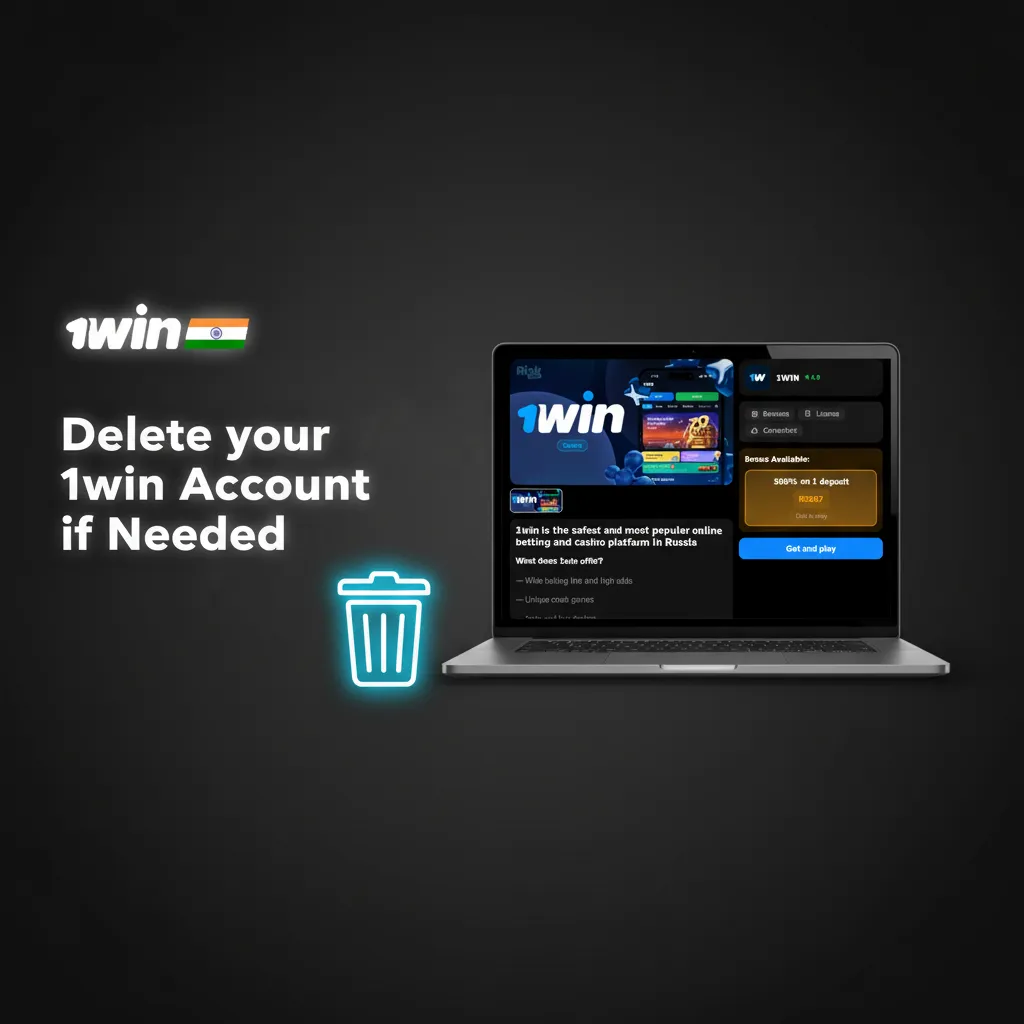 How to delete your 1win account: ensure ₹0 balance, contact support, verify ID, choose closure type, await confirmation.