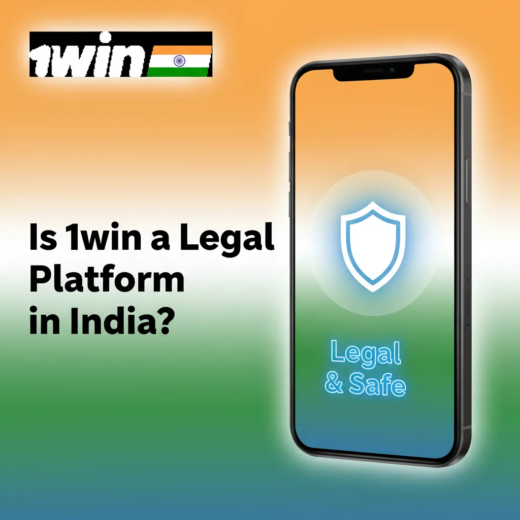 Graphic on 1win legality in India: grey-area, state-specific rules, licensing, privacy policy, and responsible gaming tools.