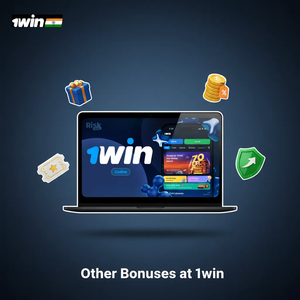 Other Bonuses at 1win: reload bonus, free bet, weekly casino cashback, accumulator boost, tournaments & drops.