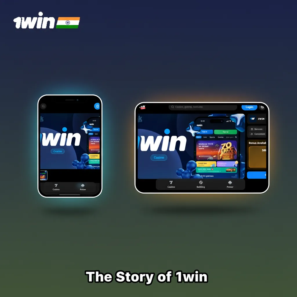 1win story graphic: since 2018, Curaçao-licensed, India-focused betting site with welcome offers and loyalty rewards.