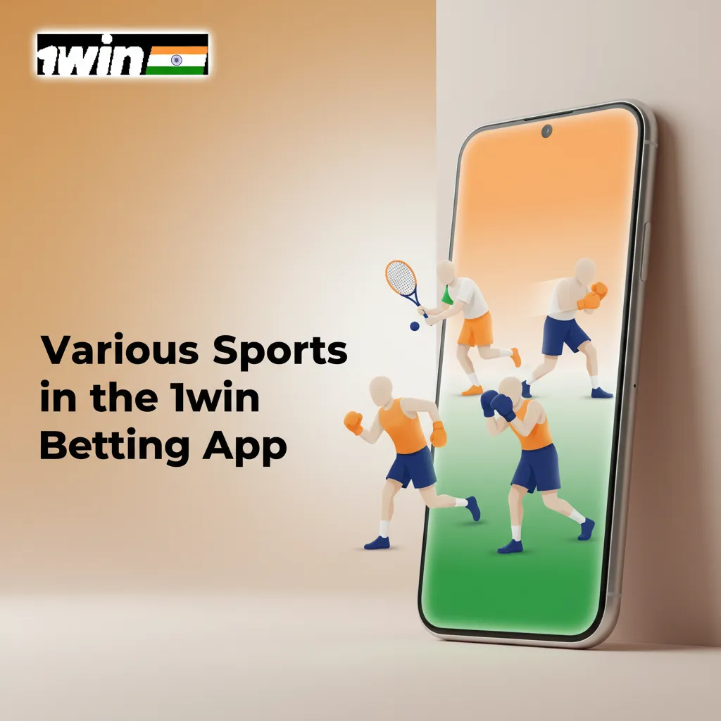 1win app showing live betting and icons for cricket, football, tennis, kabaddi, basketball, esports like Dota 2, CS2, LoL.
