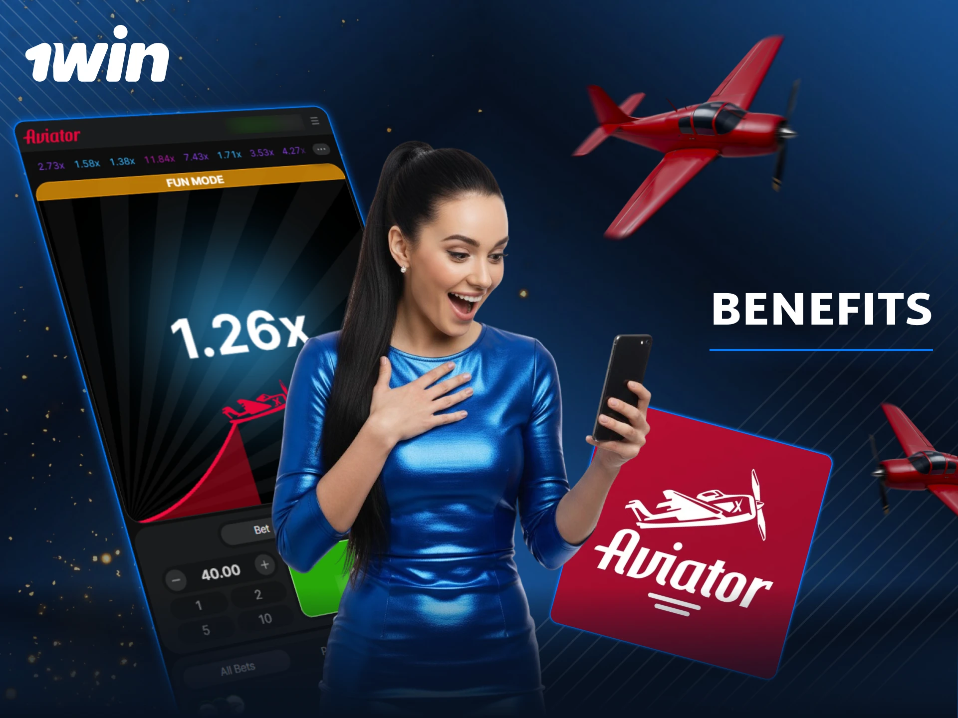 Top benefits of playing 1win Aviator.