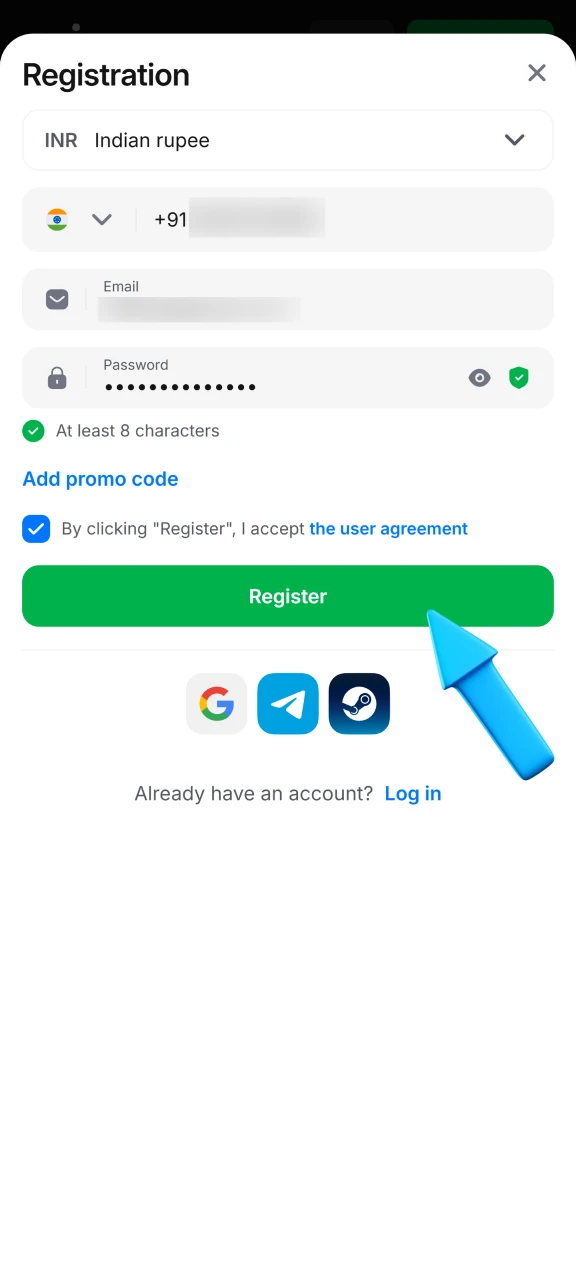 Create a new 1win account for online casino gaming.