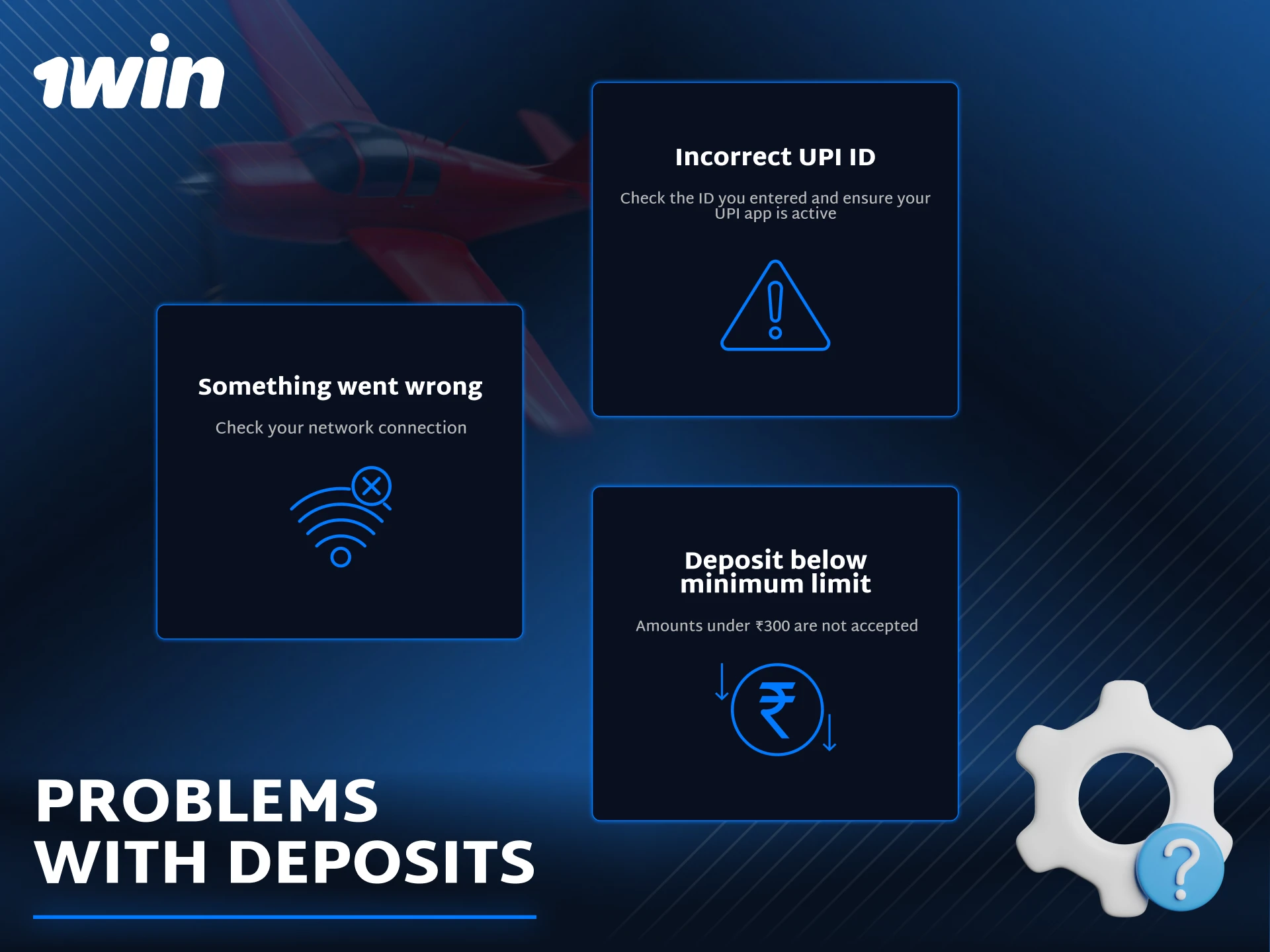 Guide to possible problems with deposits on 1win online casino.