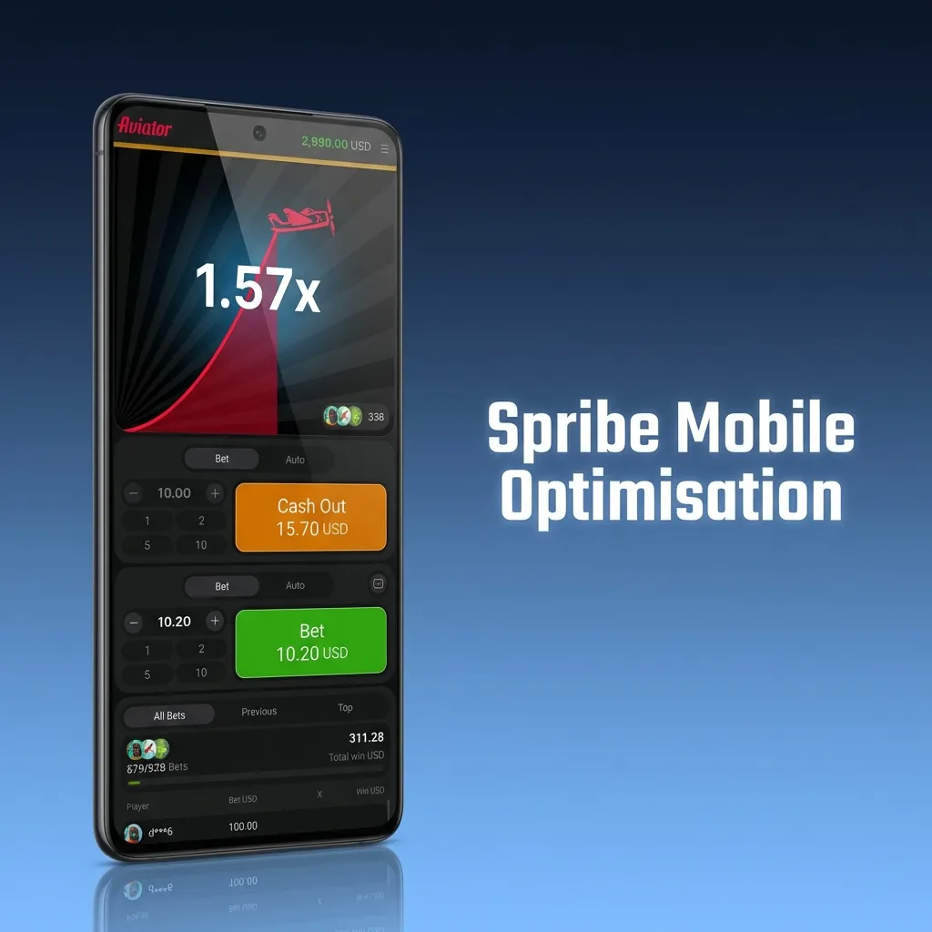 Spribe mobile gaming interface showing HTML5 optimized games on smartphone with touchscreen controls and responsive design